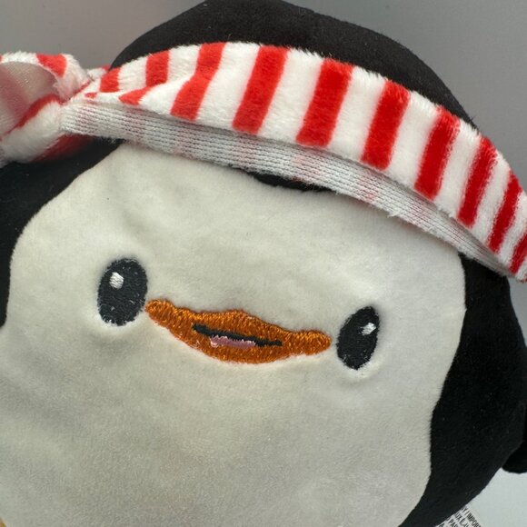 Cute Plush Penguin Toy With Red & White Striped Headband - Picture 2 of 5